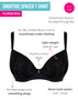 Features & Benefits of our Smoothie Spacer moulded plunge T-shirt bra in Black