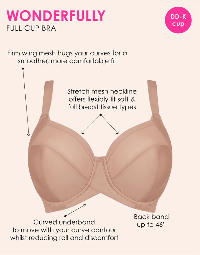Curvy Kate WonderFully Full Cup Side Support Bra Latte
