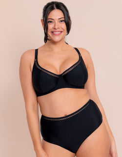 Curvy Kate First Class Multiway Balcony Bikini Top Black