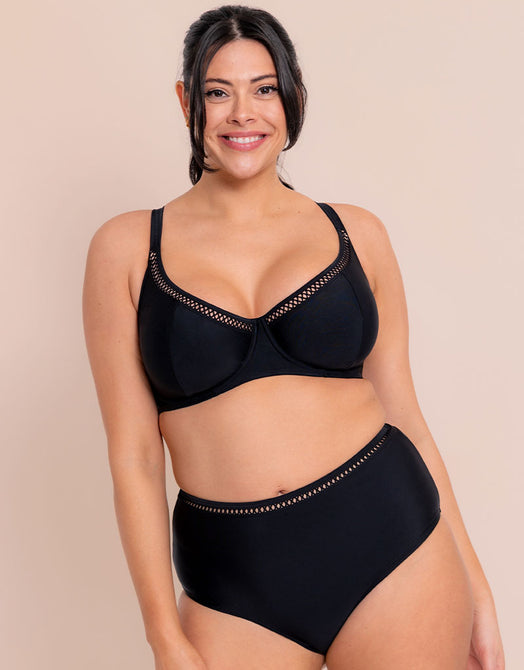 Curvy Kate First Class Multiway Balcony Bikini Top Black