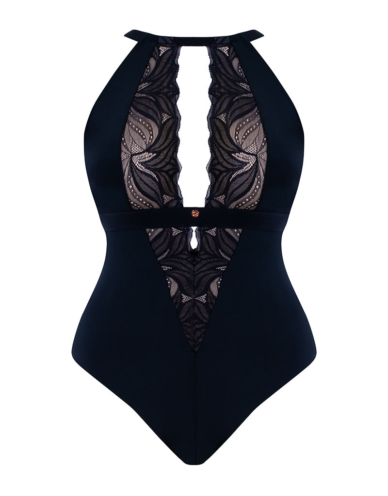 Stretch lace and microfibre plunge bodysuit, Calvin Klein, Women's  bodysuits, Lingerie