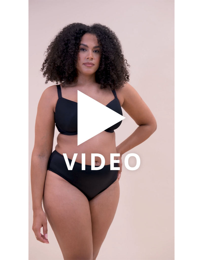 Get a 360 look at our Curvy Kate Smoothie Spacer Moulded T-Shirt Plunge Bra Black