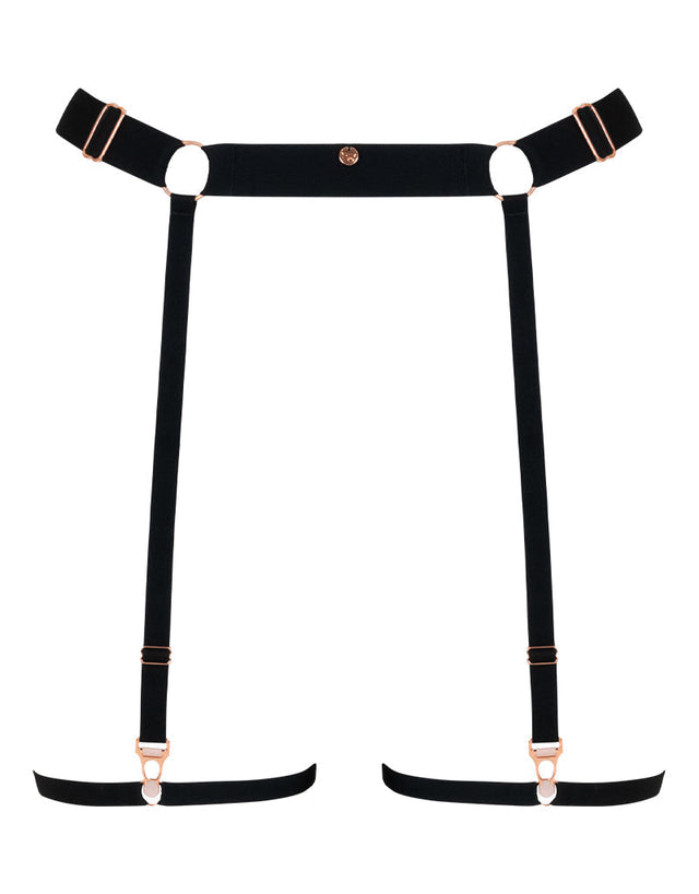 Scantilly Rules of Distraction Leg Strap Suspender Black