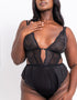 Scantilly After Hours Stretch Lace Teddy Black