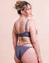 Scantilly Bound Blossom Deep Plunge Bra Steel Grey