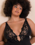 Scantilly Embrace Stretch Lace Teddy Black