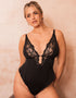 Scantilly Embrace Stretch Lace Teddy Black