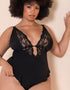 Scantilly Embrace Stretch Lace Teddy Black
