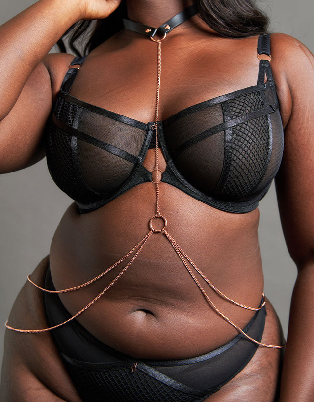 Scantilly For-play Body Chain Harness Black