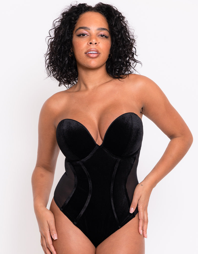 Scantilly Icon Plunge Strapless Padded Body Black – Curvy Kate US