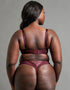 Scantilly Laced Up Plunge Bra Merlot