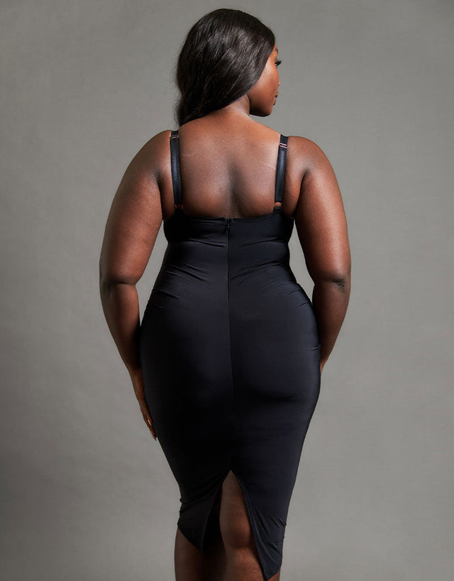 Scantilly Mirage Wired Plunge Slip Dress Black