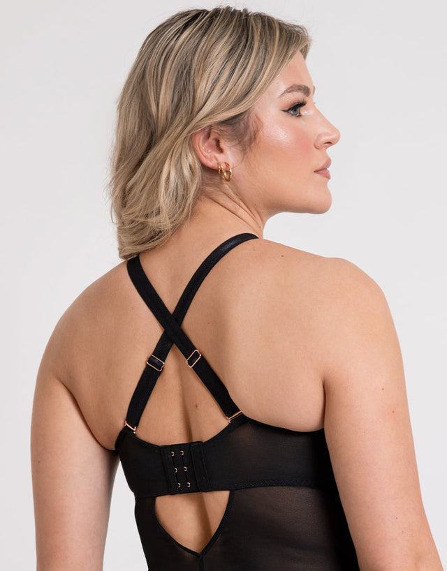 Scantilly Opulence Multiway Stretch Lace Body Black