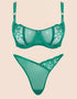 Scantilly Ornate Balcony Bra Emerald