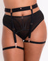 Scantilly Rules of Distraction Leg Strap Suspender Black