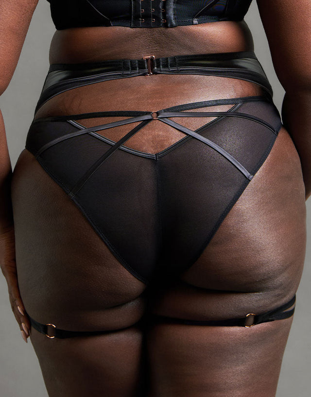 Scantilly Scandal Suspender Belt with Leg Harness Black