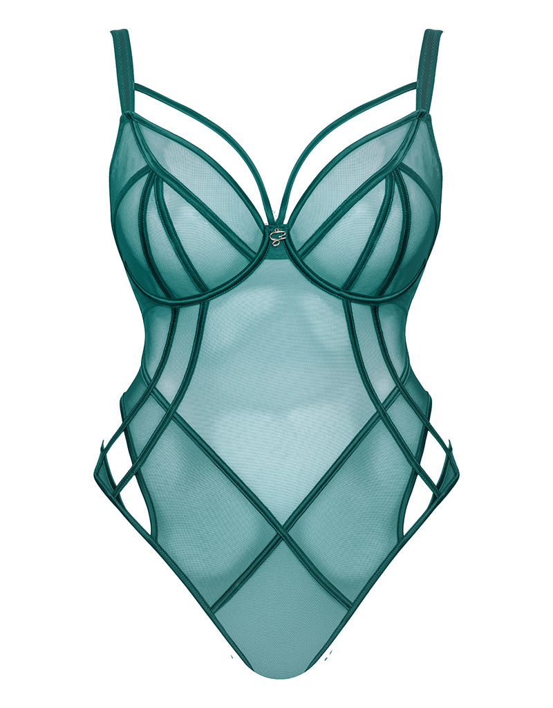 Victoria's Secret lined perfect coverage blue turquoise lace bra size 32D