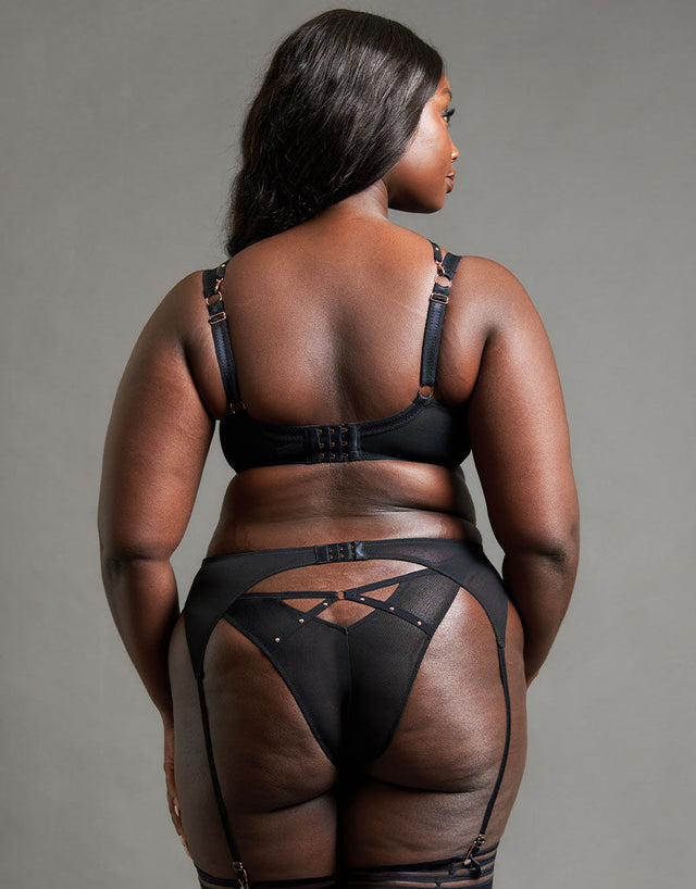Scantilly Studded Seduction Padded Half Cup Bra Black