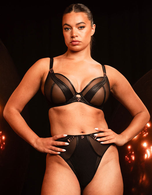 Scantilly Suspense Plunge Bra Black