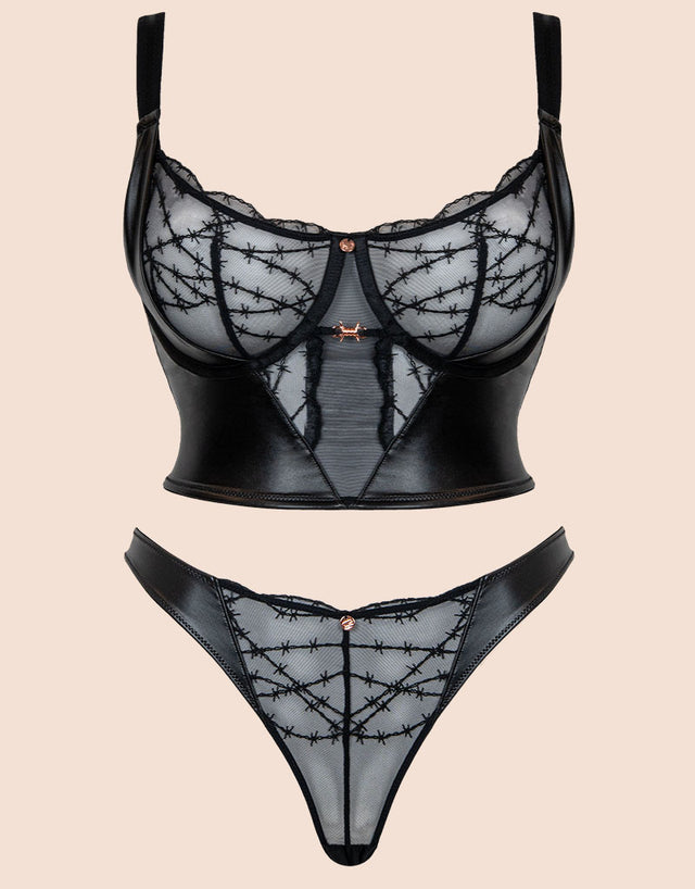 Scantilly Tough Love Longline Balcony Bra Black