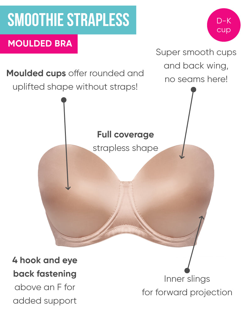 Curvy Kate Smoothie Strapless Moulded Bra Latte – Curvy Kate US
