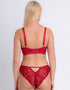 Curvy Kate Lace Daze Brazilian Lipstick Red