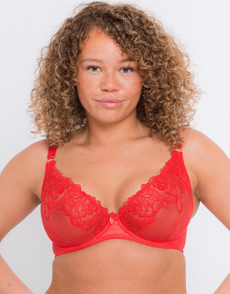 Curvy Kate Stand Out Scooped Plunge Bra Fiery Red – Curvy Kate US