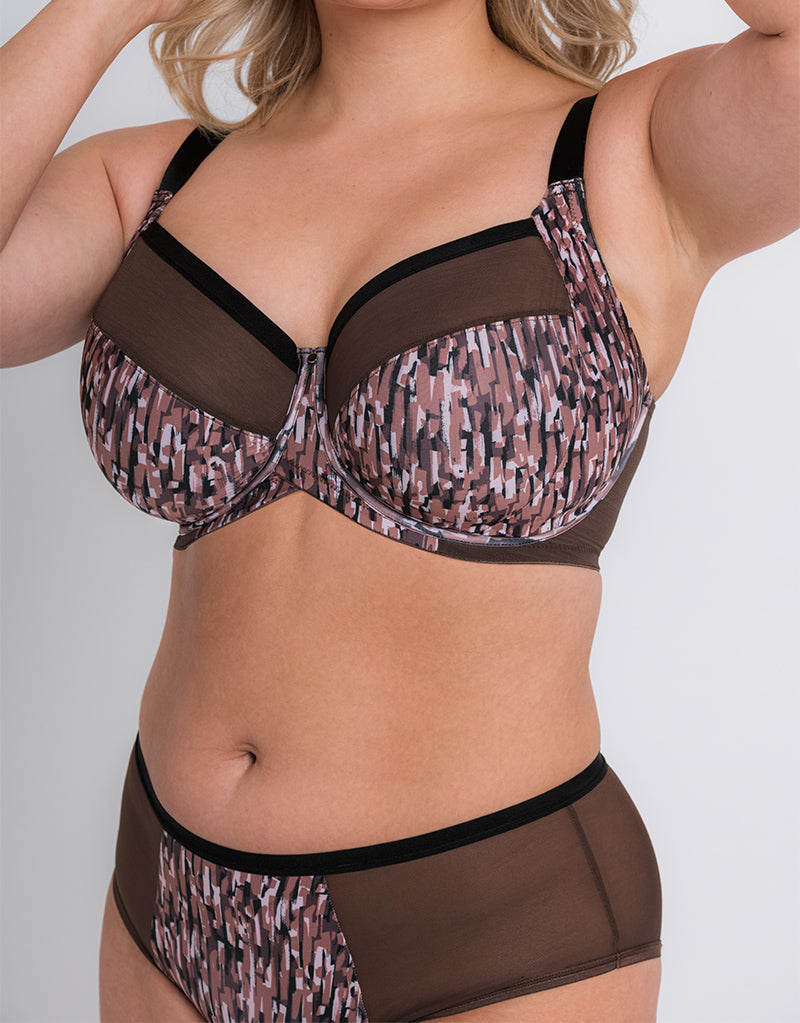 foam bra with a printed design on sides –
