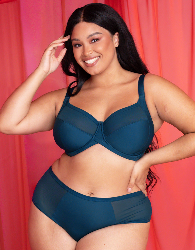 UK Firm Hold Plus Size Lace Bra Full Cup Wide Back Push Up