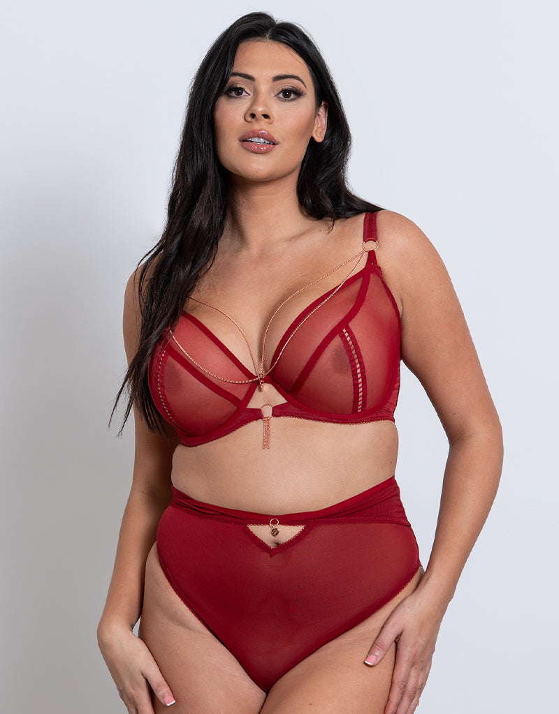 Scantilly Unchained Plunge Bra Deep Red – Curvy Kate US
